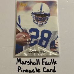 Marshall Faulk Indianapolis Colts Hall of Fame RB Pinnacle Card. 