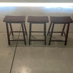 Wooden Barstool Set