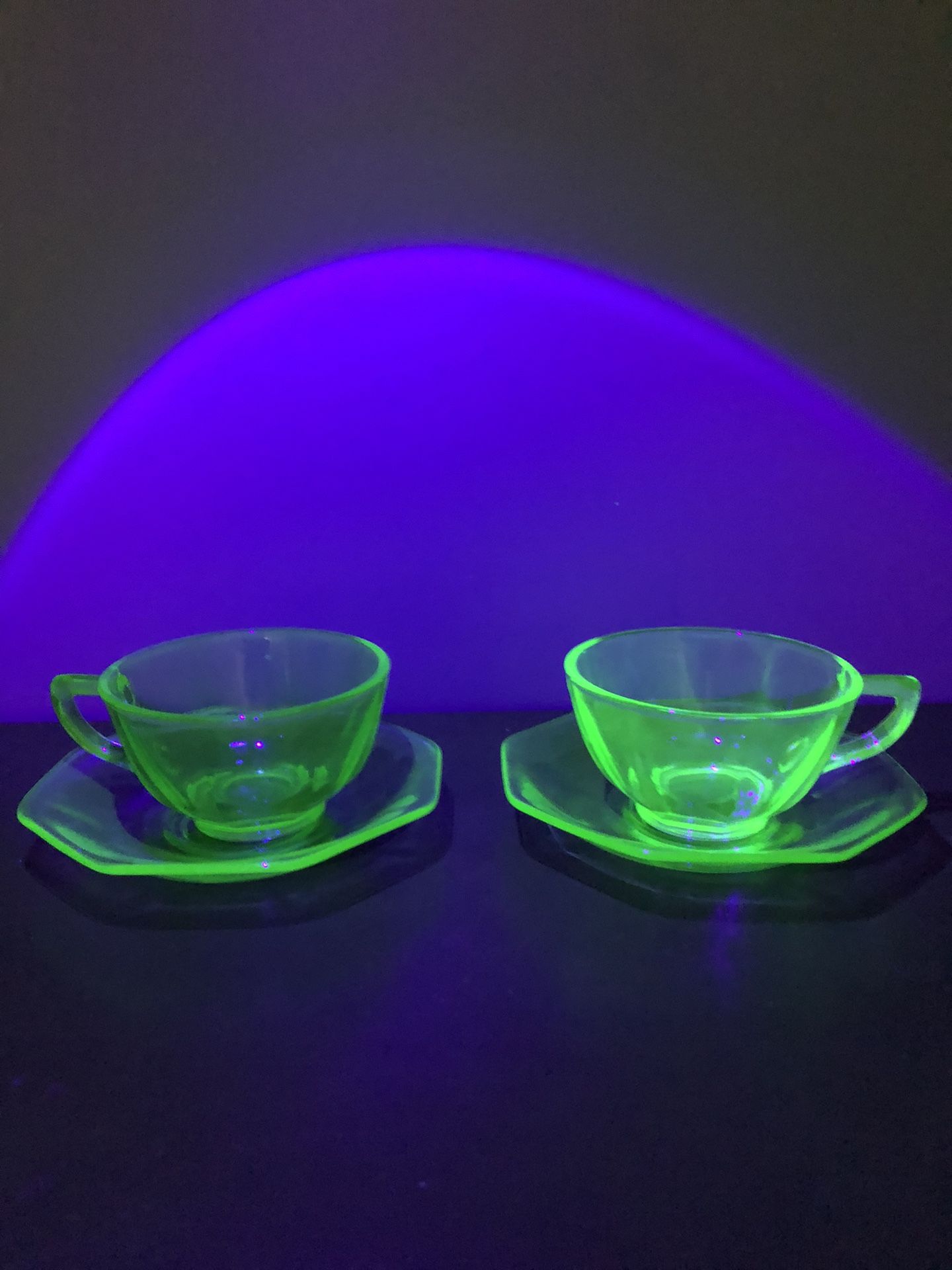 Uranium Glass Tea Set
