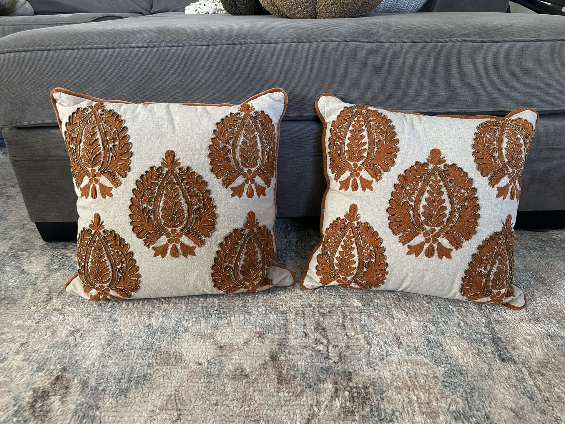 Throw Pillows Fall Embroidery And Beading 