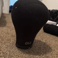 GEX 20"-24" Canvas Cork Wig Block Mannequin Head for Wig Making Drying Styling Display 