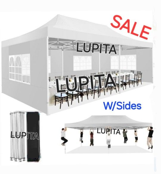 10x20 HEAVY DUTY Canopy Tent With Side Walls Gazebo Wedding Party Pop Up Tent Canopy- (FOR SALE) Carpa