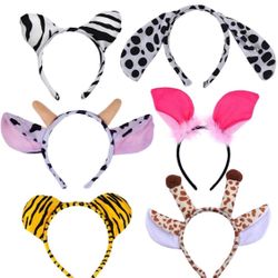6pcs Zoo Animal Headband Jungle Animals