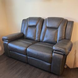 Used Sofa Couch - Dark Gray - Reclines