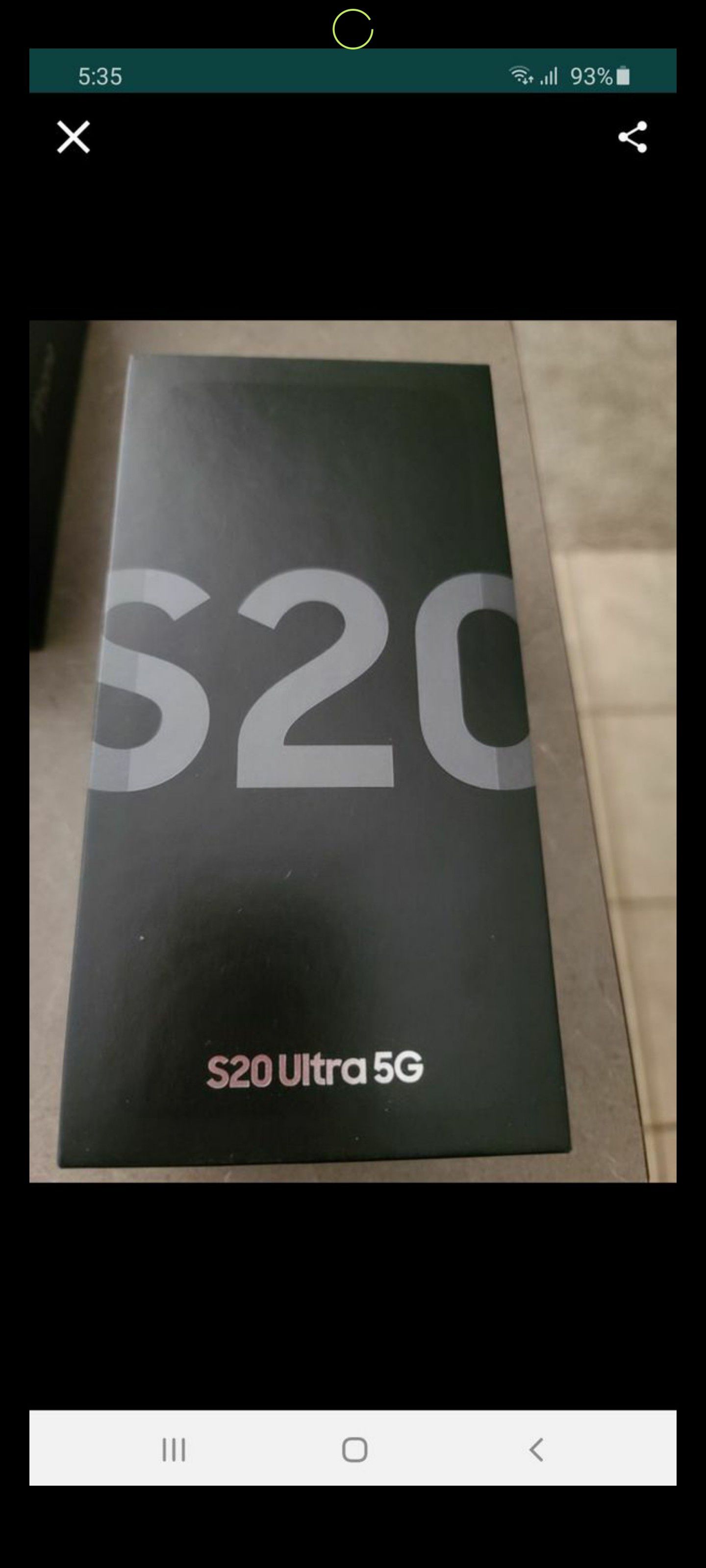 Samsung Galaxy S20 ultra 5G (unlocked)