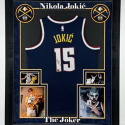 Nikola Jokic Authentic Signed  Nike Jersey With Professional Custom Framing 