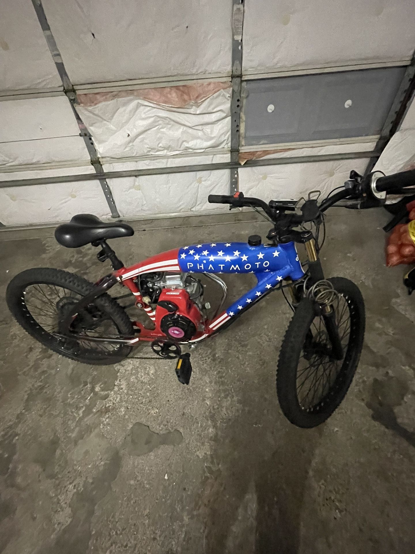 phatmoto gas-bike 32mph $550 or asking for a e-bike trade!!