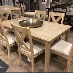 Ashley 7 Pcs Dining Set Table and 6 Chairs Sanbriar