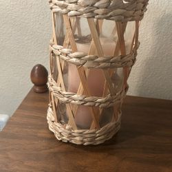 Boho Candle Holder W Candle 