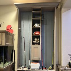 Solid Wood Fishing Rod Cabinet- Make An Offer