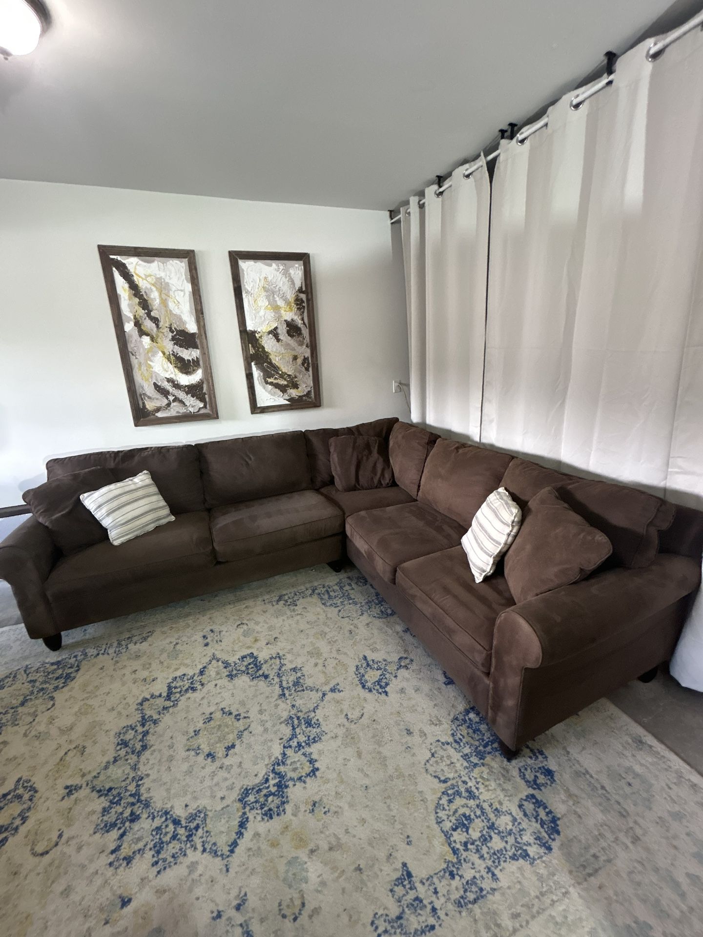 Brown Havertys, L Shape Sectional Couch 🛻 Delivery Available🛻