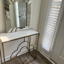 Console Table and Mirror 