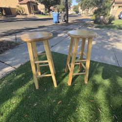Wooden Stools X2 - $20