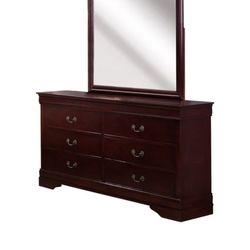 RARE LUXURY Cali 6 Drawer Dresser w/Mirror NEW IN BOX INSTANT BUILT