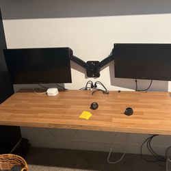 Dual Monitors With Mount
