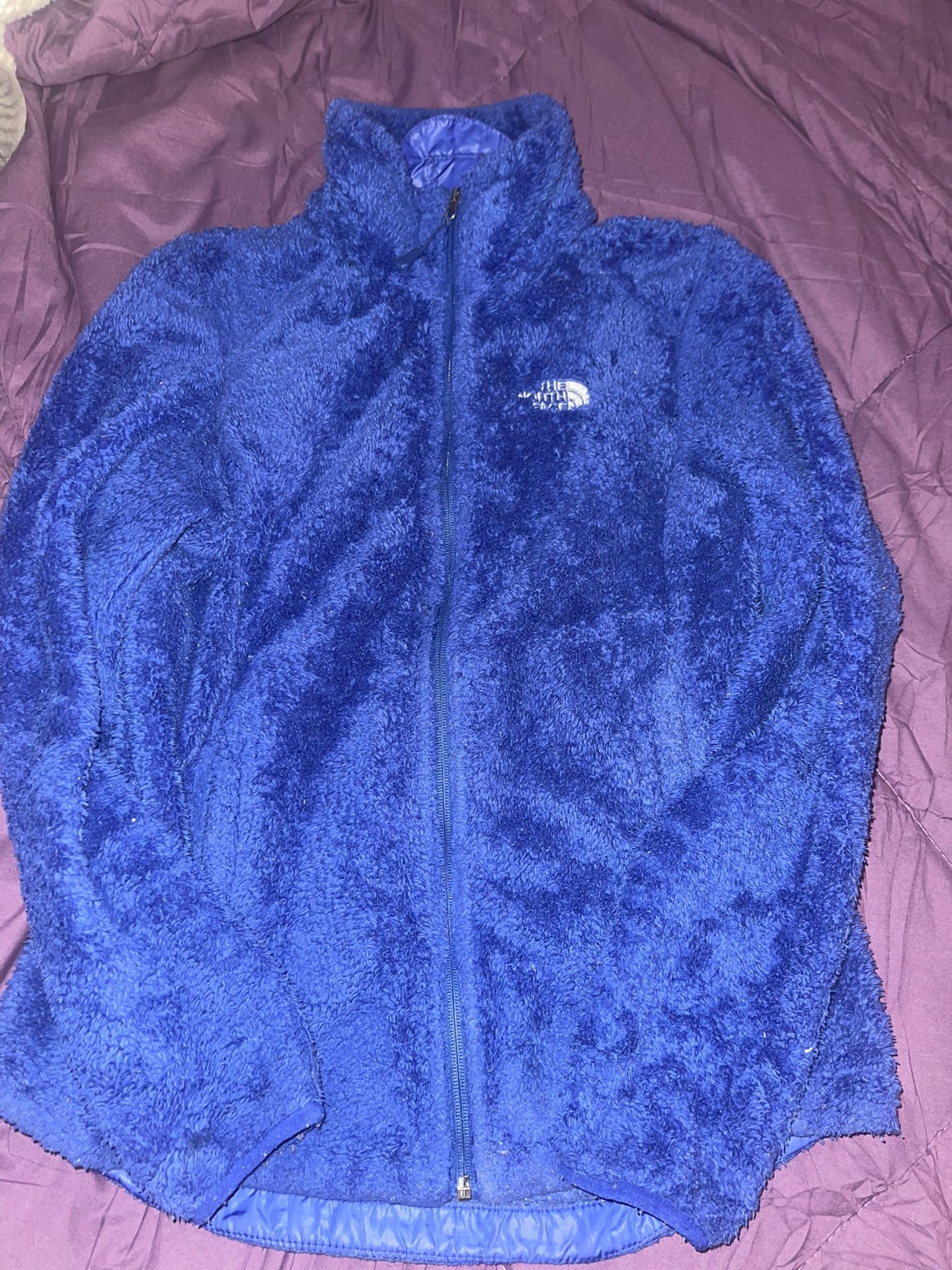 The North Face blue fleece jacket