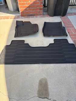 Black Rubber All-Weather Floor Mats Set