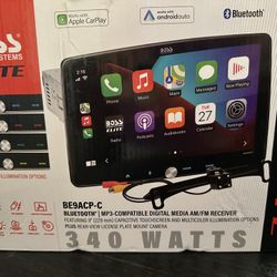 Brand New 1 -DIN 9”  Digital Multimedia Receiver With Wireless Apple CarPlay