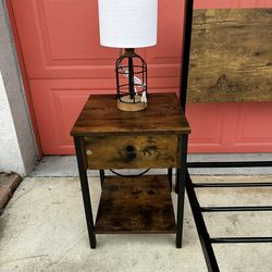 Bed Side Table And Lamp