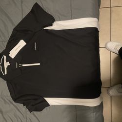Men’s Calvin Klein Polo Size Large NEW NWT BLACK/white