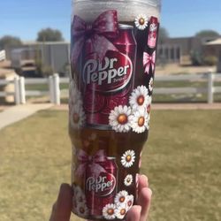 Dr Pepper 40oz Snow Globe Tumbler