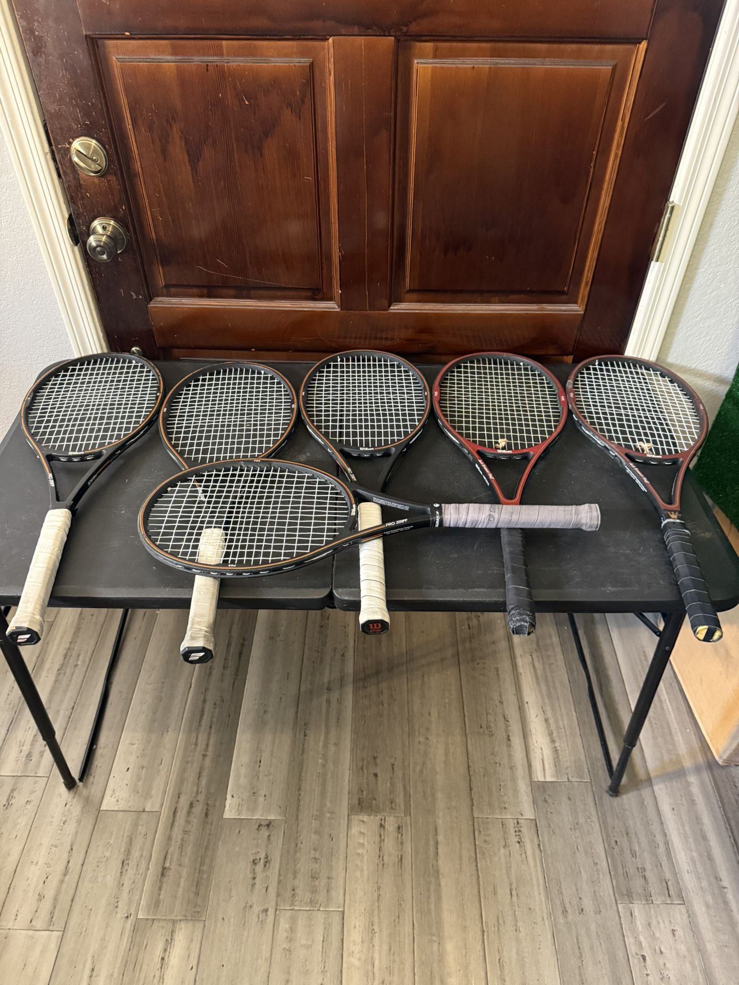 LOT OF 6 WILSON PRO STAFF MIDSIZE & JACK KRAMER TENNIS RAQUETS RACKETS