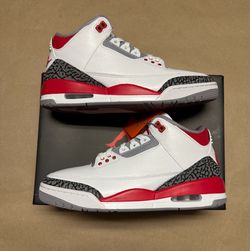 Nike Air Jordan 3 Retro Fire Red 2022 Men’s sz 9.5 Basketball shoes Rare!