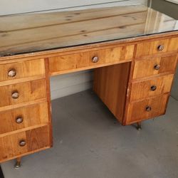Mid-century pine desk