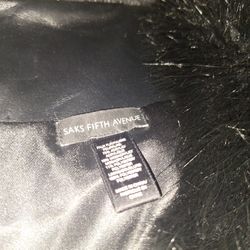 Saks  Fifth Avenue Black Faux Fur Vest 75.00  Obo