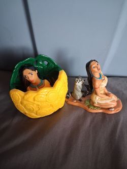 Burger King Kids Club Toy Disney Pocahontas Hide 'N Seek Finger Puppet and Disney figure
