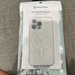 Sinjimoru iPhone 15 Pro Ultra Thin Clear Phone Cover for MagSafe Case, Non Yellowing Strong Magnetic Slim Fit iPhone Case Crystal Clear for iPhone 15 