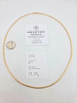 14k gold 24" custom link necklace