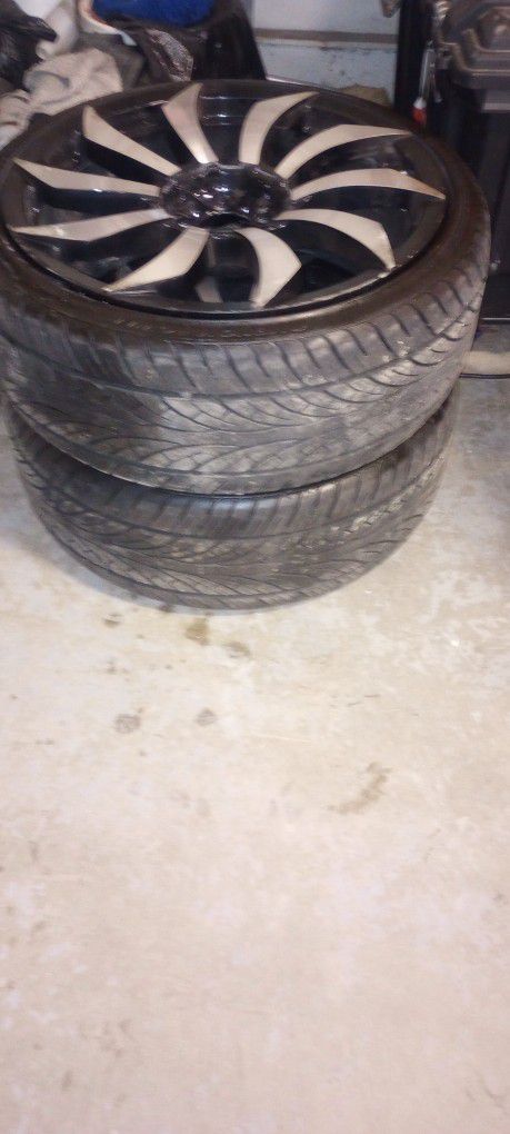 Two Sets Of 20 Inch Azara Wheels And Tires 