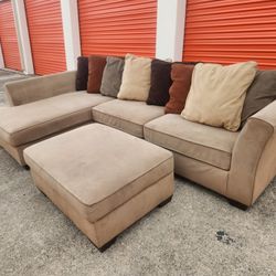 Ashley Sectional & Ottoman (delivery available)