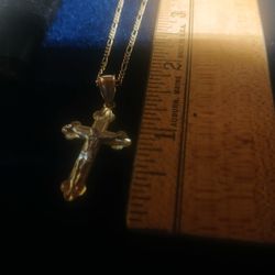 10k Italy Gold Chain With Cross