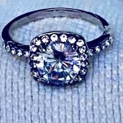 Stunning Halo Round Cut White Sapphire 3.8Ct. Set In 925 Sterling Silver Majestic EngagementRing 