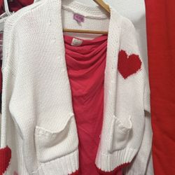 Heart Sweater Womens 