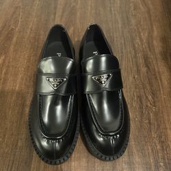 Prada Chunky Leather Loafers