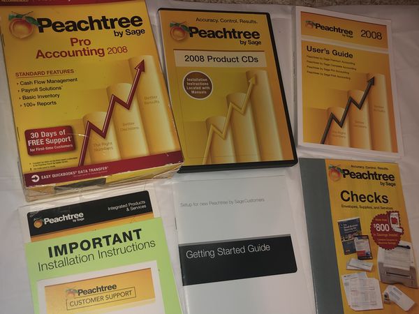 COMPLETE Peachtree by Sage Pro Accounting 2008 ~ installed & tested Windows 10