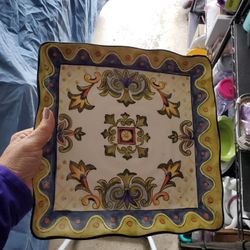 Square Hand Painted Dish