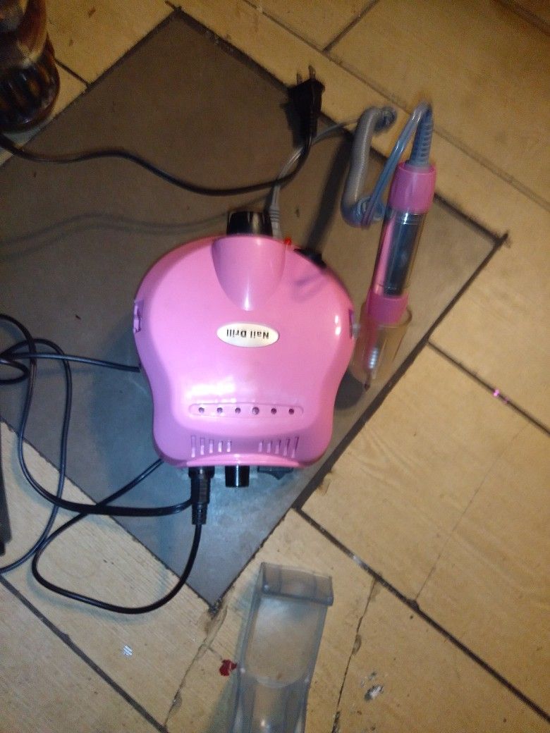 Electric Nail Art Machine Acrylic Nail Art Kit Portable Manicure Pedicure Bits