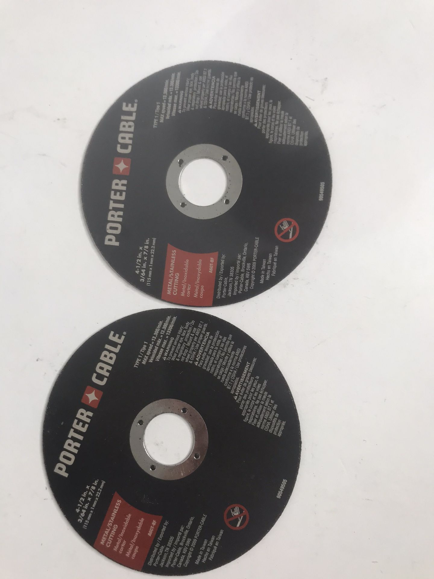 Porter cable 4 1/2 x 3/64 x 7/8 Metal Grinding Blades 2 pack