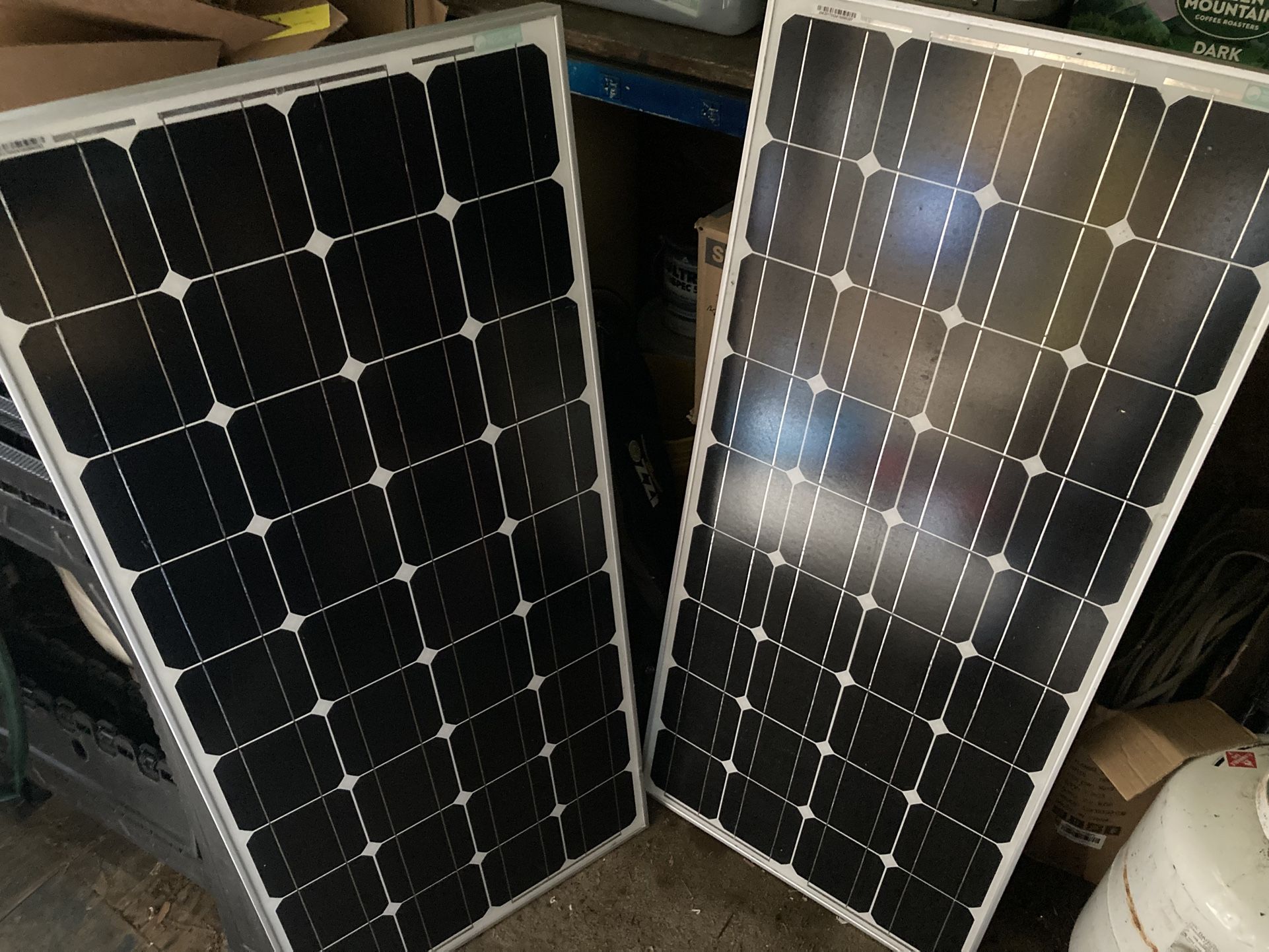 2 X 100 Watt Solar Panels