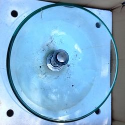 Glass Bath Room Sink With Faucet 