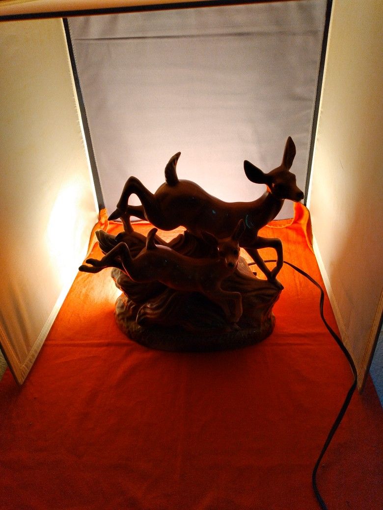 Vtg Deer TV Lamp