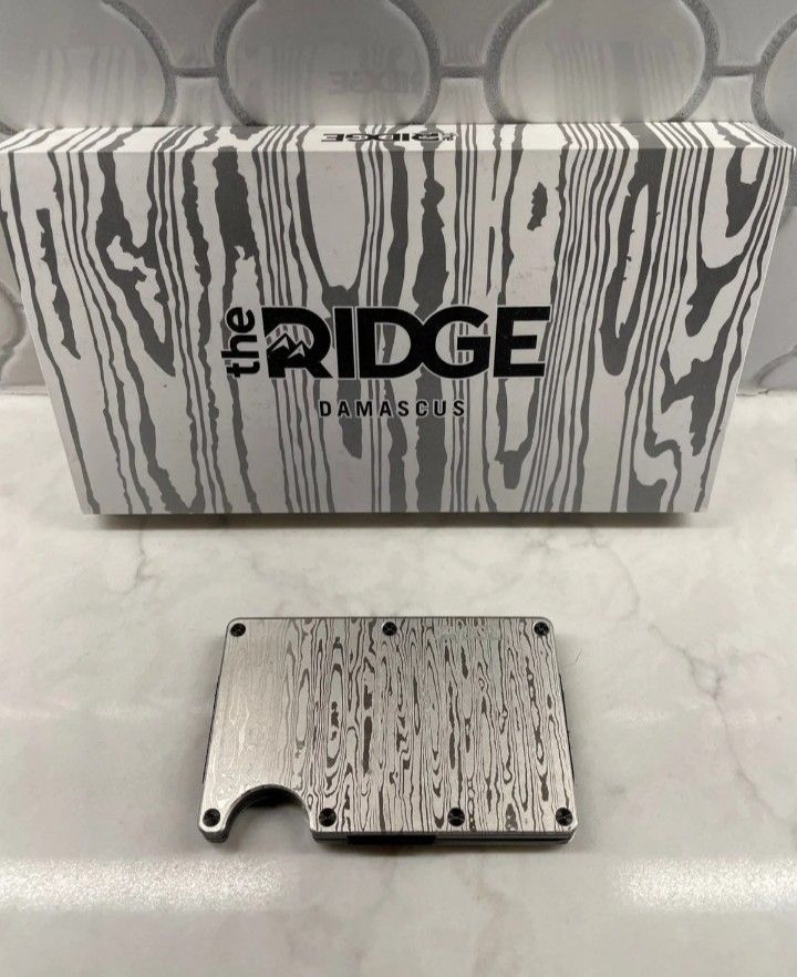 The Ridge Damascus Steel Wallet