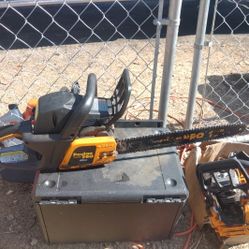 Poulan 42cc Chainsaw With All The Parts of A Second One. Break The Cover you Got One flywheel You Got One 