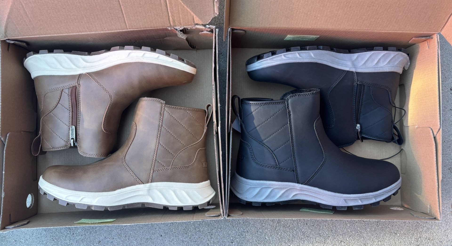 Lot of 2 New Khombu Ladies All Weather Boots Black/Brown (Women’s 8) - $45 for Both