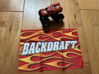 Backdraft 1/64 Monster Jam Diecast With Flag