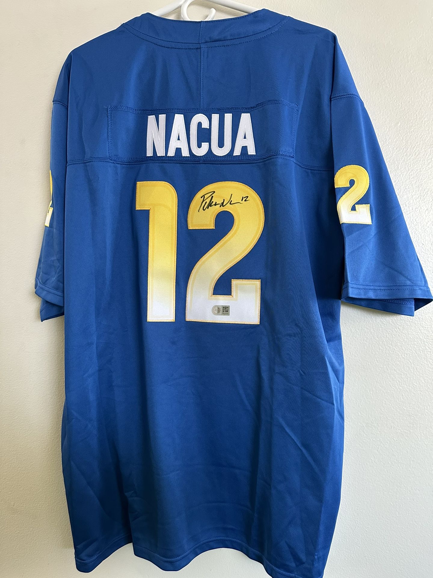 PUKA NACUA SIGNED LOS ANGELES LA RAMS AUTOGRAPHED CUSTOM JERSEY W/COA - XL - 788